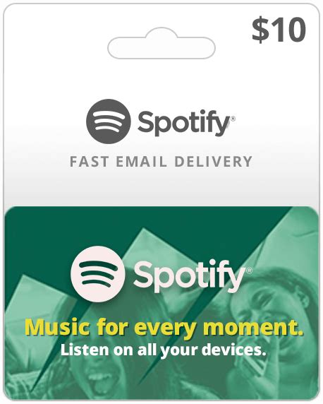Spotify is one of the best ways to listen to songs wherever you are and it's easy to use nature makes it a very convenient choice for music lovers. $10 USA Spotify Gift Card (Email Delivery) - GiftCards ...