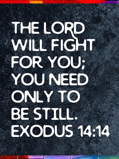 The Lord Will Fight For You You Need Only To Be Still ‭‭exodus‬ ‭14