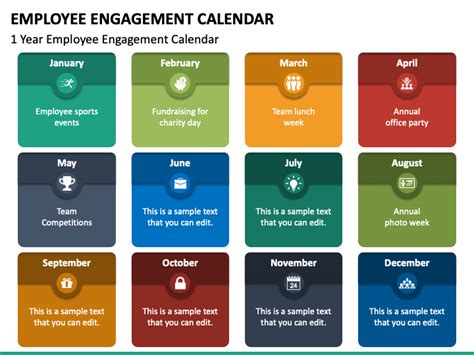 Employee Engagement Calendar Powerpoint Template Ppt Slides