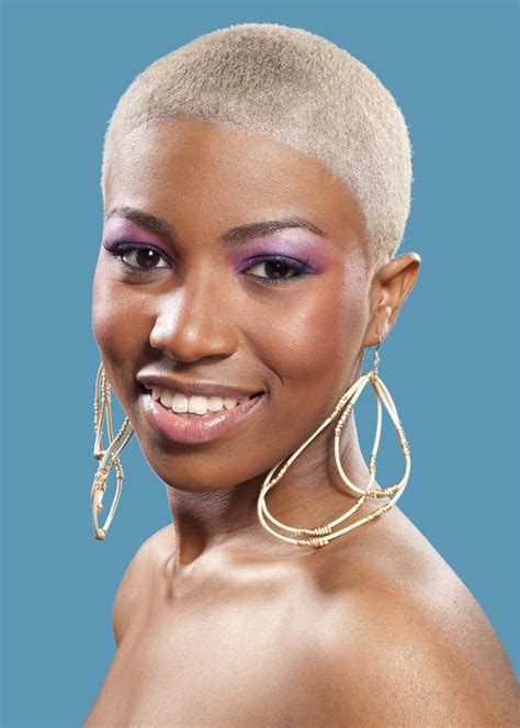 Dyed haircuts for black ladies. 5 Inspiring Short Bald White Blonde Haircuts African ...