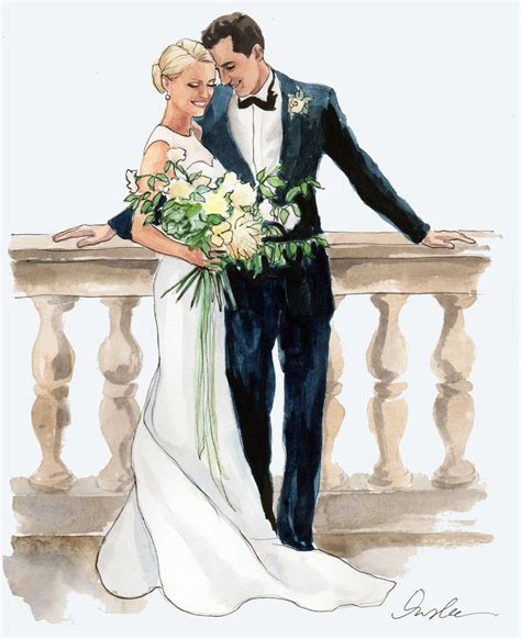 Bridal Comish Recap Wedding Drawing Couple Illustration Wedding