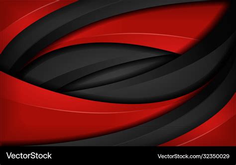 Abstract Dynamic Red And Black Combination Vector Image