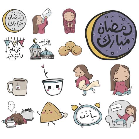 ملصقات شهر رمضان ووردز
