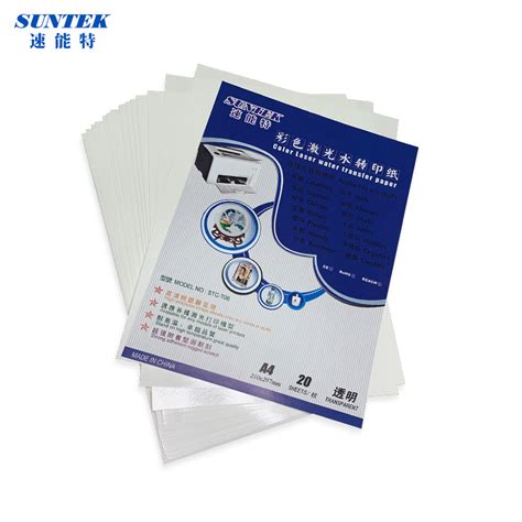 Wholesale A4 Laser Water Transfer Paper From Suntek China Transfer