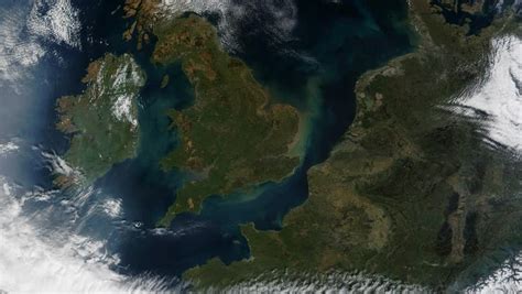 United Kingdom Uk From Space Slow Zoom Stock Footage Video