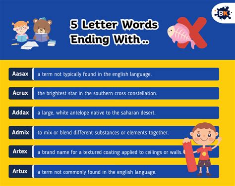 5 Letter Words Ending With X For Xtraordinary Vocabs