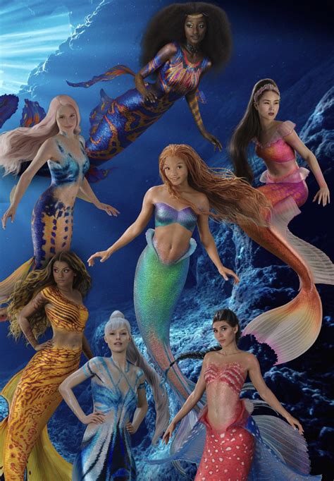 little mermaid live action ariel s movie 2023 sisters names magic abilities and appearance