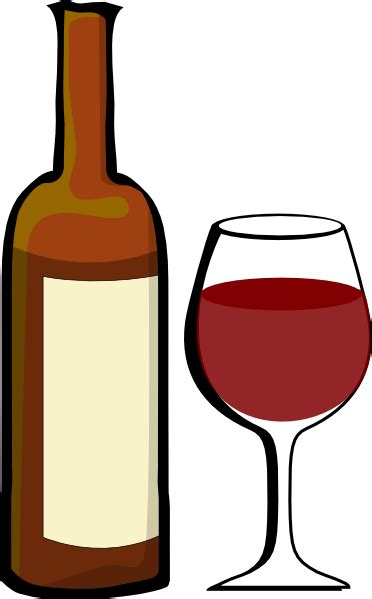 Wine Bottle And Glass Clipart Free Download On Clipartmag