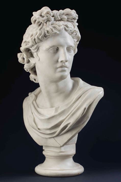 An Italian White Marble Bust Of The Apollo Belvedere Marble Bust