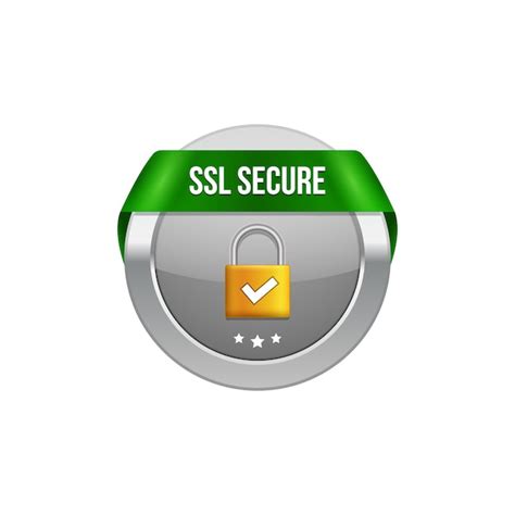 Símbolo de proteção segura ssl botão de transação de segurança ssl com