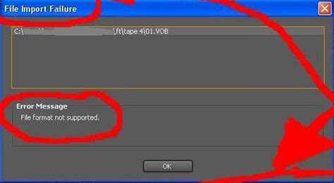 The file format is not supported. cause: Adobe Premiere Pro CS4 ERROR Import VOB files? - Techyv.com