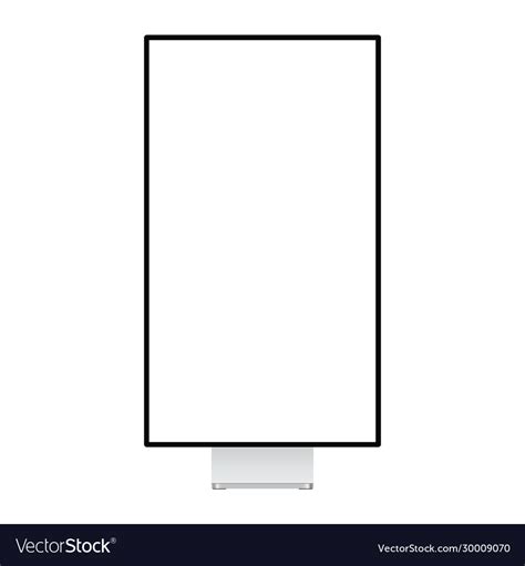 Modern Vertical Monitor Mockup Isolated Royalty Free Vector