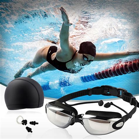 comfortable swimming goggles anti uv and fog swim glasses no leaking for adult men women