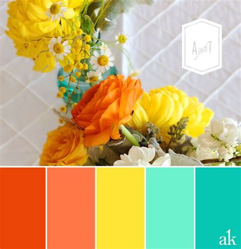 Coral Yellow Color Pantone And Scheme Palette Blue Wyvr Robtowner