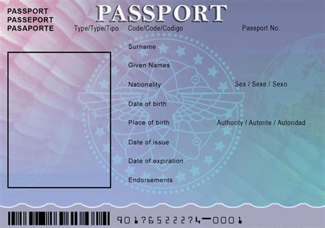 Us Passport Photo Template Passport Template Id Card Template