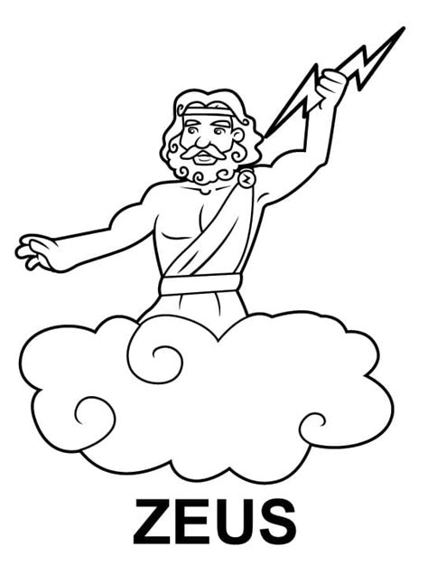Desenhos De Zeus 6 Para Colorir E Imprimir Colorironlinecom