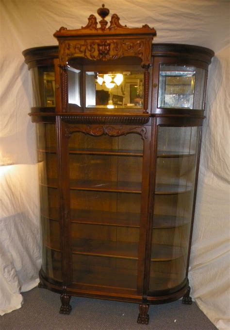 Carved mahogany vitrine, with glass shelves sold. Bargain John's Antiques | Antique Victorian Oak China ...
