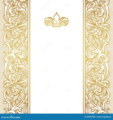 Vector Floral Border In Victorian Style Stock Vector Image 49583788