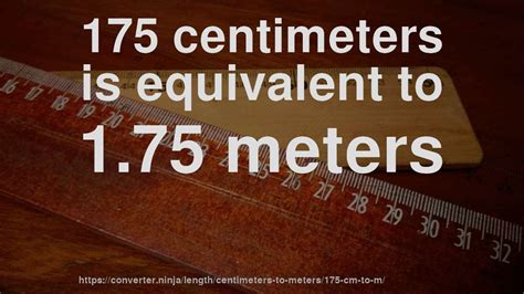 The distance d in centimeters (cm) is equal to the distance d in millimeters (mm) divided by 10 175 cm to m - How long is 175 centimeters in meters? CONVERT
