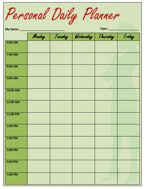 Free Daily Task Planner Excel Templates