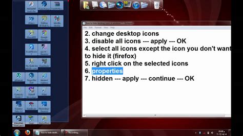 How To Hide Certain Icons Or All Icons On Desktop In Windows 7 With Out