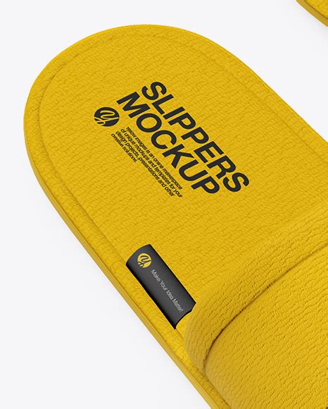 Download Slippers Mockup in Apparel Mockups on Yellow Images Object ...