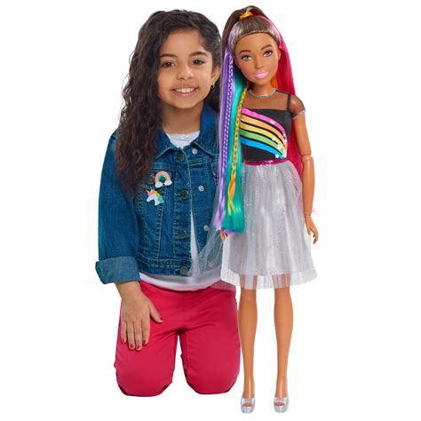 Barbie 28 Inch Rainbow Sparkle Best Fashion Friend Doll Brown Hair