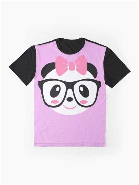 girl panda with glasses cute panda eyeglasses bow t shirt by littlemoonmedia redbubble