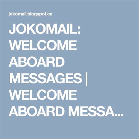 And yet, something incredible happens when teamwork happens the way it's supposed to happen. JOKOMAIL: WELCOME ABOARD MESSAGES | WELCOME ABOARD ...