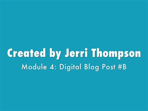 Three Concepts From Chapter 3 By Jerri Thompson