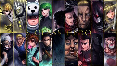man heroes one punch man all s class heroes wallpaper wallpaper anime