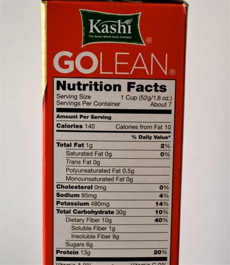 Kashi Go Lean Crunch Nutrition Label Trovoadasonhos