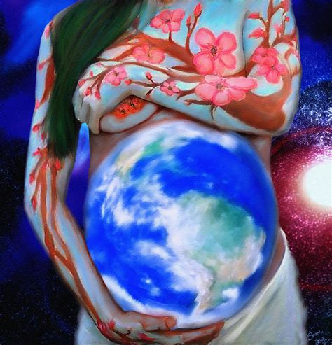 Earth Mother Painting By Shere Crossman