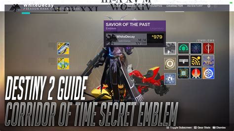 Corridor Of Time Secret Emblem Puzzle Savior Of The Past Destiny 2