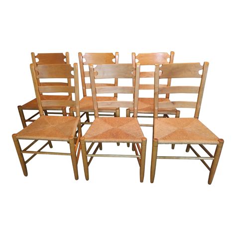 Ethan Allen Farmhouse Pine Collection Dining Chairs Set Of 6 Chairish