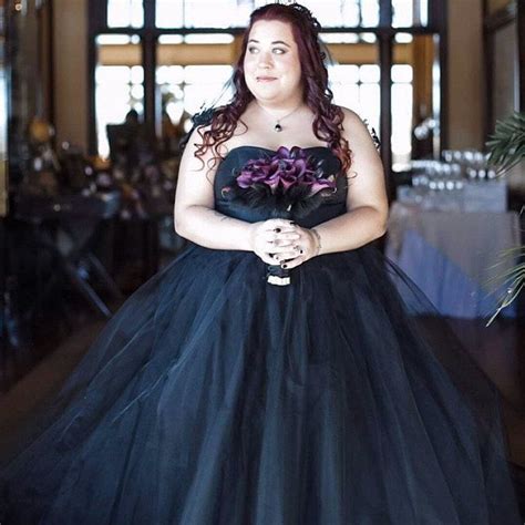 Black Wedding Dress Tulle Skirt Gothic Twilight Dress Goth Etsy