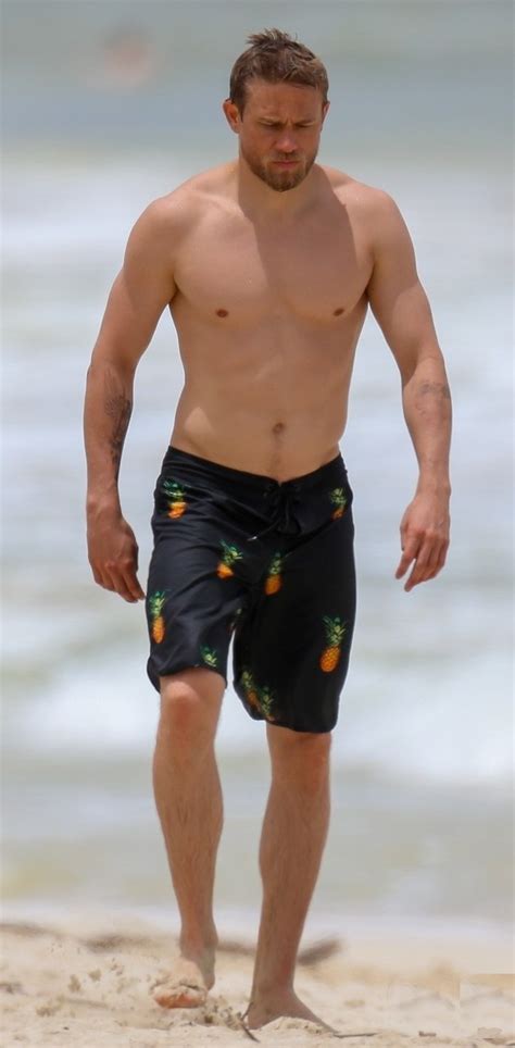 Charlie Hunnam On The Beach In Hawaii