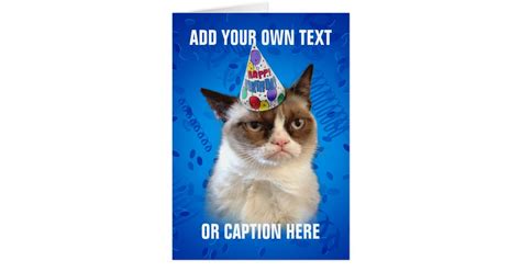 Grumpy Cat Customizeable Happy Birthday Card Au