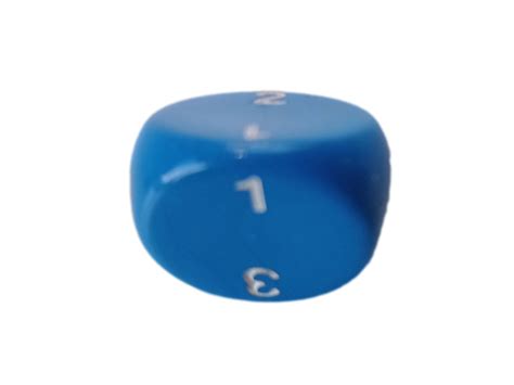 Opaque Blue 3 Sided Dice Snm Stuff