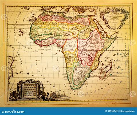Vintage Africa Map Royalty Free Stock Photography