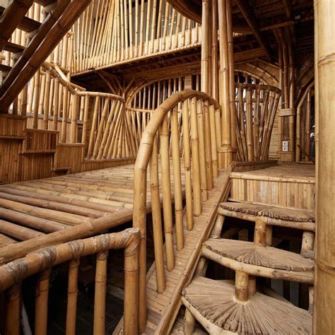 Bamboo Wood Terrace And Staircase Architecture Architecture Design