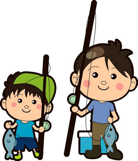 260 free images of fishing cartoon. Father and Child are Fishing clipart. Free download ...