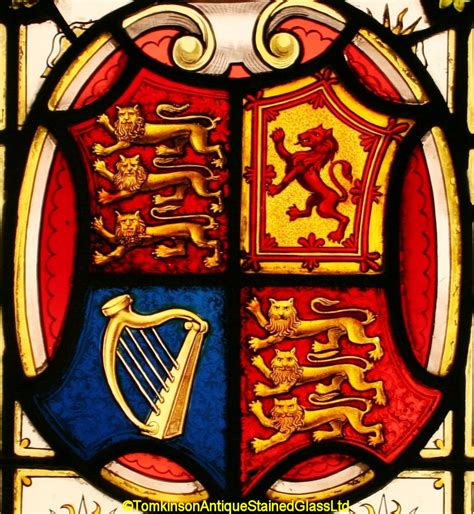 Queen Victorias Coat Of Arms Tomkinson Stained Glass