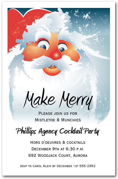 Whether you are planning a preschool party or need something for tweens and tweens. Jolly St. Nick Face Holiday Invitation, Christmas Invitations