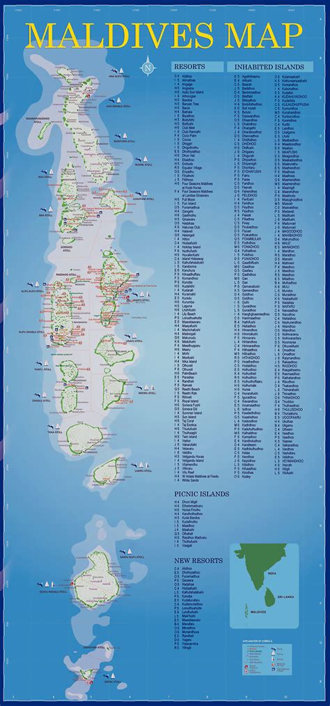 Maldives Tourist Map