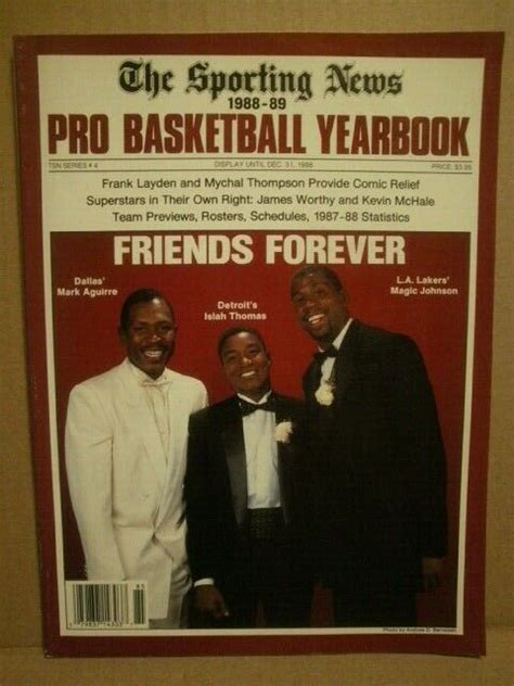 Sporting News 198889 Pro Basketball Yearbook Mark Aguirre Isiah Thomas