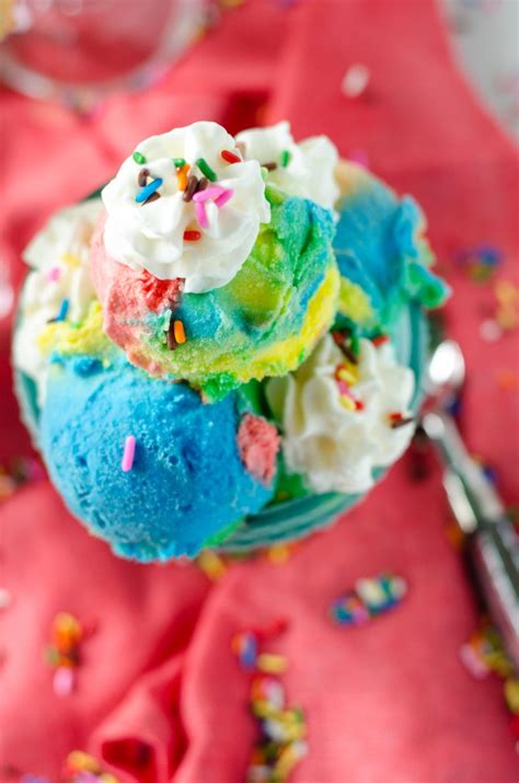 Vanilla Rainbow Ice Cream Go Go Go Gourmet
