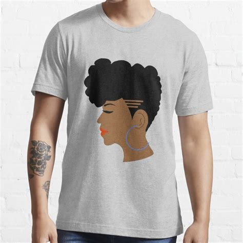 Black Lady With Tapered Afro Cut And Shaved Sides T Shirt For Sale By