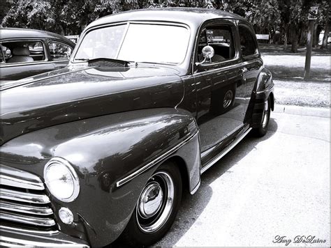Black And White Classic Car Photograph By Amy Delaine