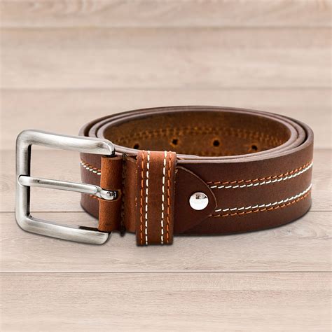 100 Full Grain Leather Belts Mens Casual Dress Jeans Belt Etsy